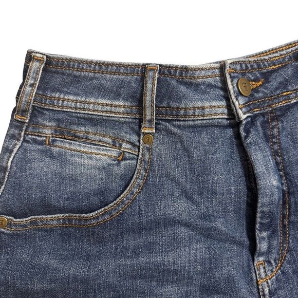 NWT Pilcro Anthropologie Denim Shorts Size 26 Blue Bandits Jeans Cuffed Summer - Picture 2 of 5